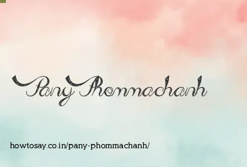Pany Phommachanh