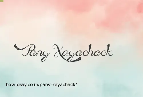 Pany Xayachack