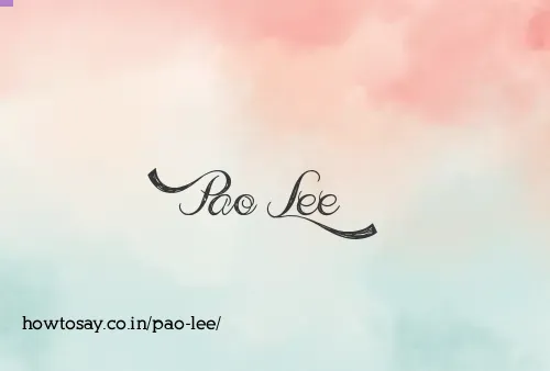 Pao Lee