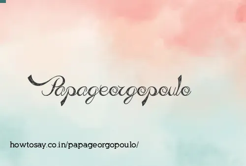Papageorgopoulo