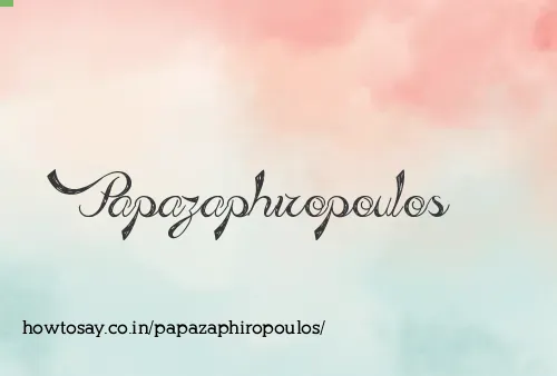 Papazaphiropoulos
