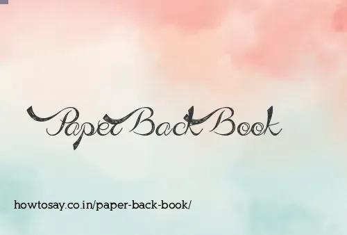 Paper Back Book