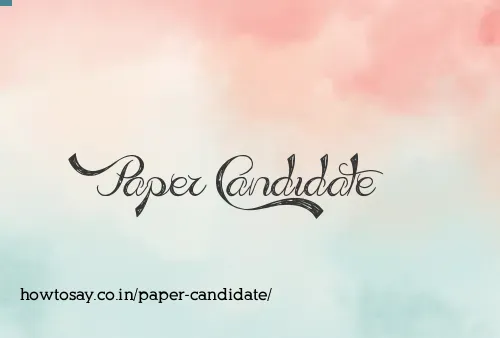 Paper Candidate