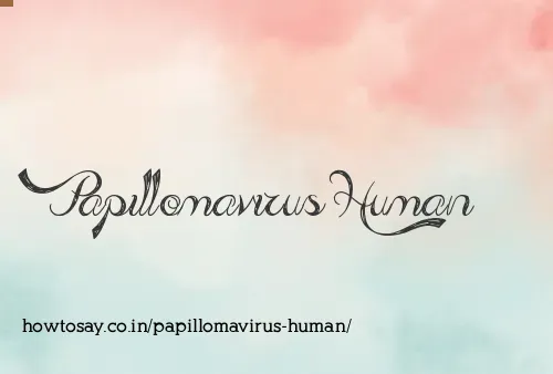 Papillomavirus Human