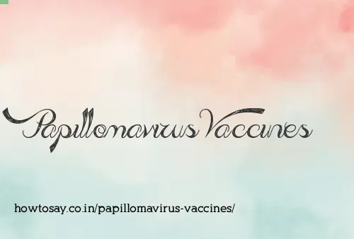 Papillomavirus Vaccines