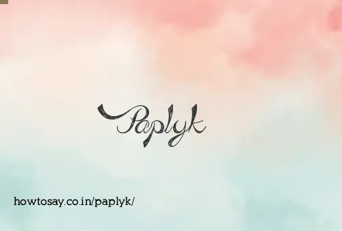 Paplyk