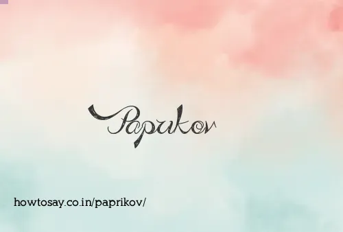 Paprikov