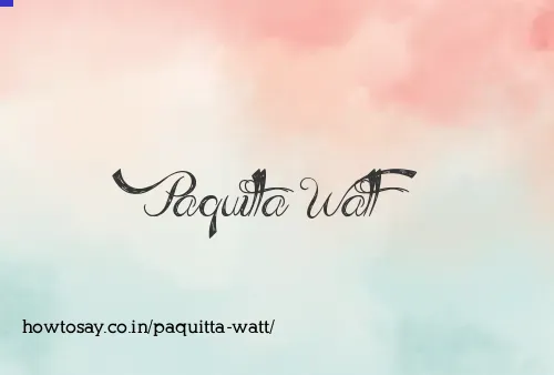 Paquitta Watt