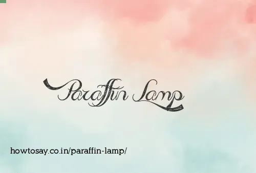 Paraffin Lamp