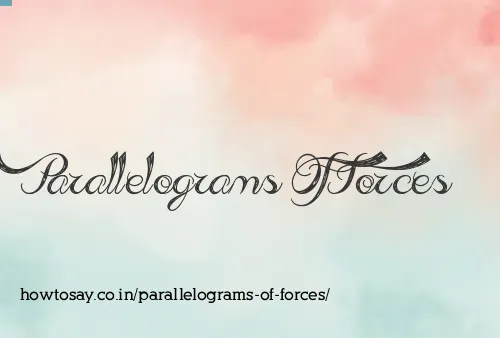 Parallelograms Of Forces