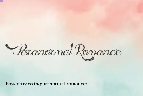 Paranormal Romance