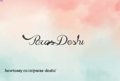 Paras Doshi
