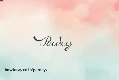 Pardey