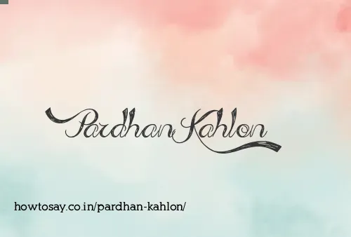 Pardhan Kahlon