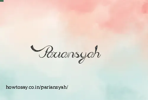 Pariansyah