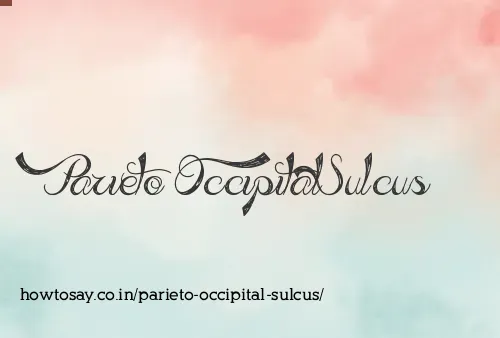 Parieto Occipital Sulcus