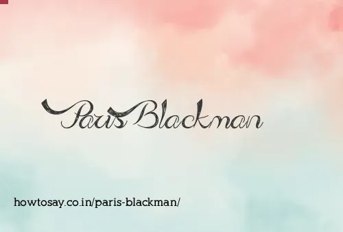 Paris Blackman
