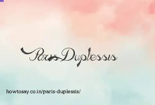 Paris Duplessis