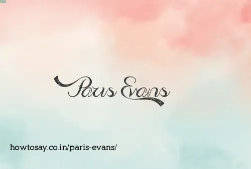 Paris Evans