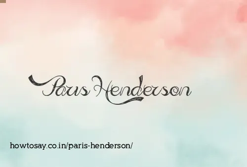 Paris Henderson