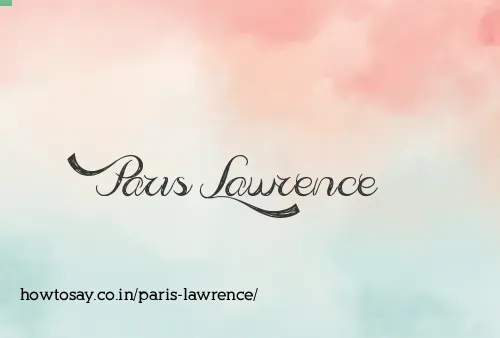 Paris Lawrence