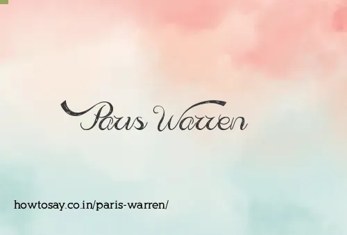 Paris Warren