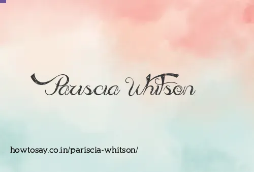 Pariscia Whitson