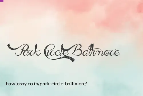 Park Circle Baltimore