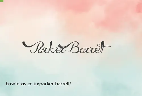 Parker Barrett