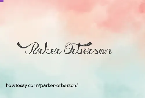 Parker Orberson