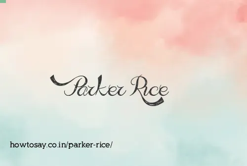 Parker Rice