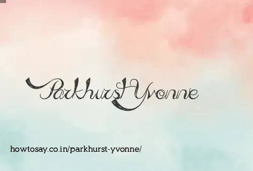 Parkhurst Yvonne