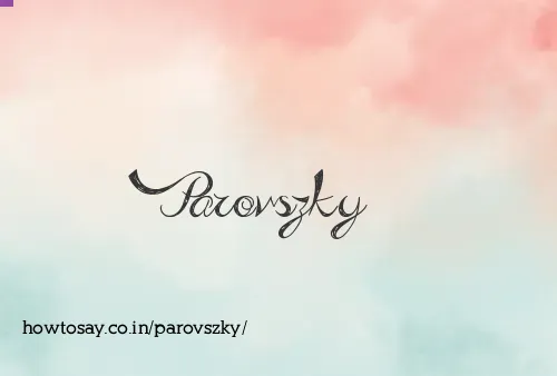 Parovszky