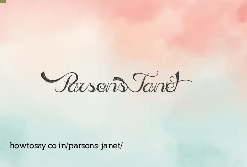 Parsons Janet