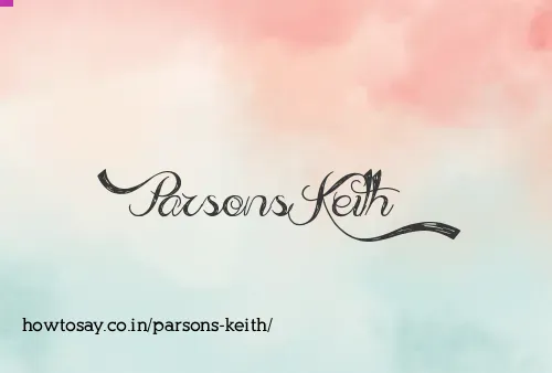 Parsons Keith