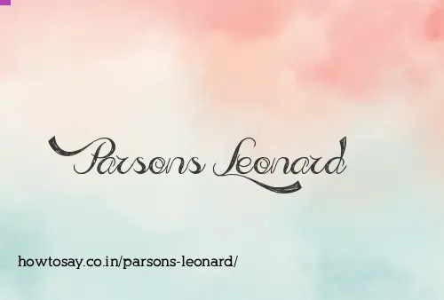 Parsons Leonard