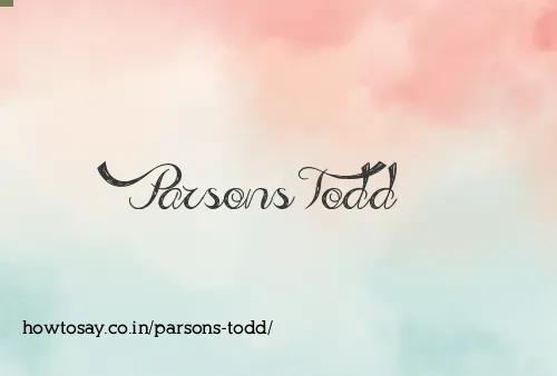 Parsons Todd