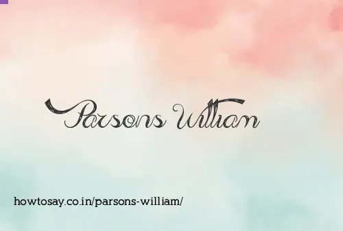 Parsons William