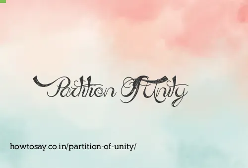 Partition Of Unity