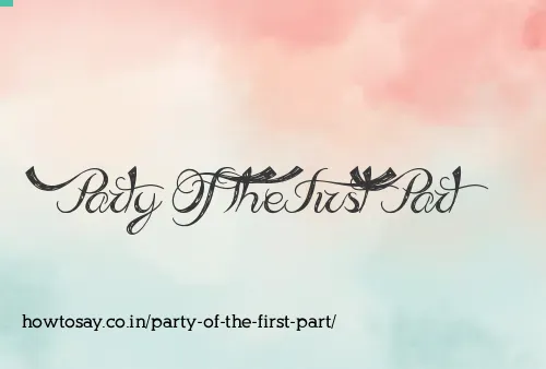 Party Of The First Part