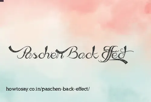Paschen Back Effect