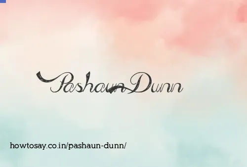 Pashaun Dunn