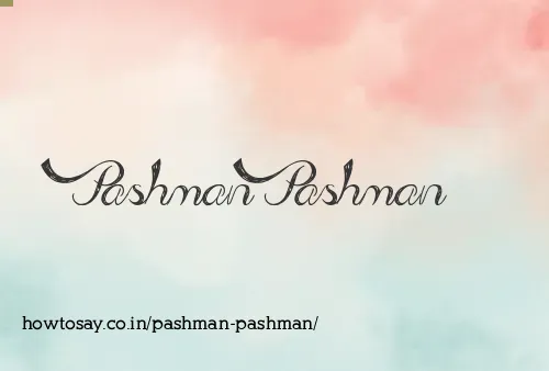 Pashman Pashman