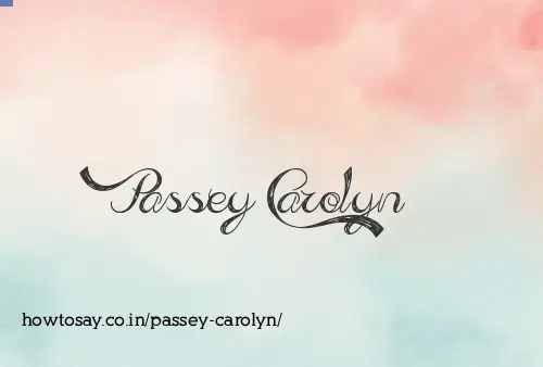 Passey Carolyn
