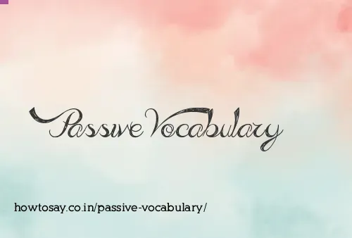 Passive Vocabulary
