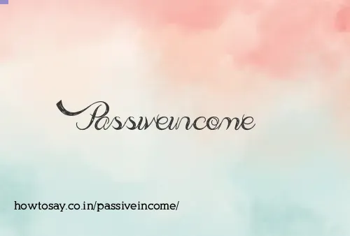 Passiveincome