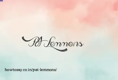 Pat Lemmons