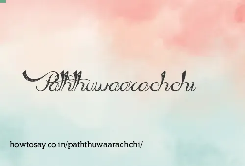 Paththuwaarachchi