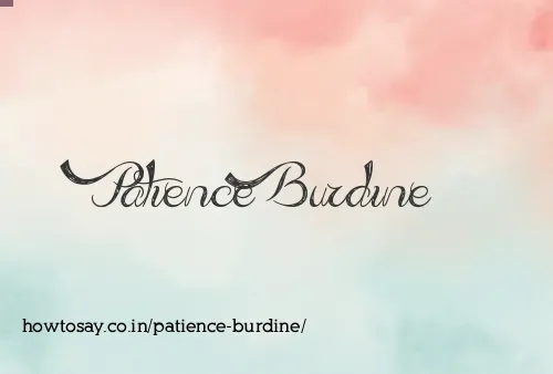 Patience Burdine