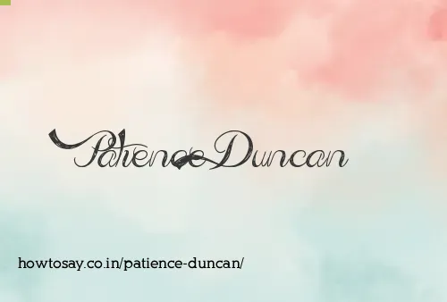 Patience Duncan